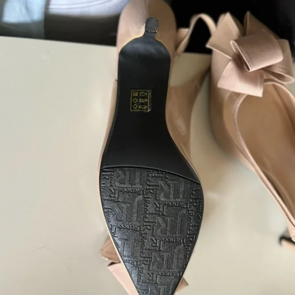 J.Renee Tan Slingback Heels with Bow Detail - Picture 6 of 7